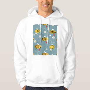 Sudadera Abejas Polinizantes, Escena Jardín Floriente.