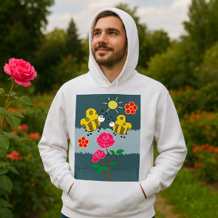 Sudadera Abejas Y Flores