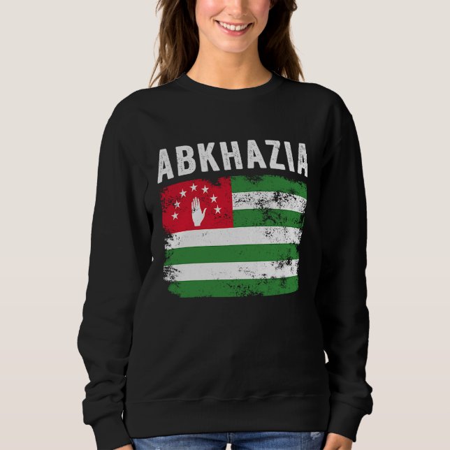 Sudadera Abkhazia Flag Distressed  Men Women Kids  Abkhaz F (Anverso)