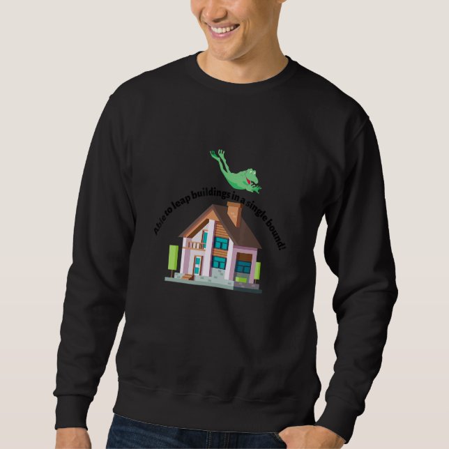 Sudadera Able to leap buildings in a single bound 1 (Anverso)