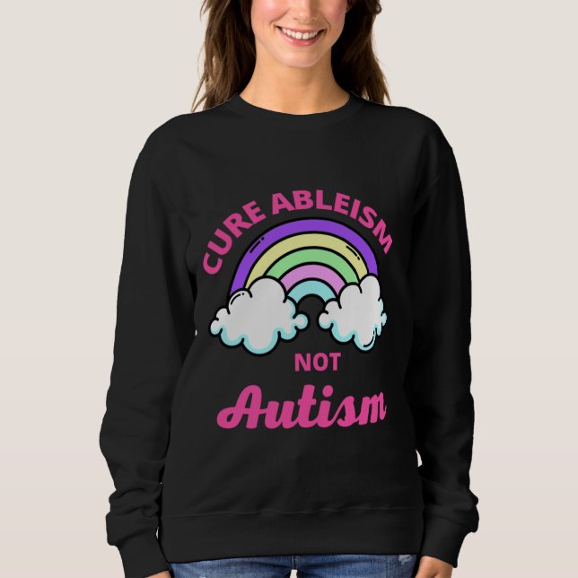 Sudadera Ableismo de la cura no autismo (Anverso)