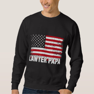Sudadera Abogado Papa American Flag Día del Padre