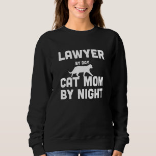 Sudadera Abogado Por Día Cat Mom Por Noche 1