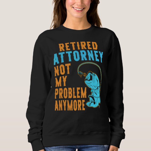 Sudadera Abogado Retirado Pescando  Jubilación (Anverso)