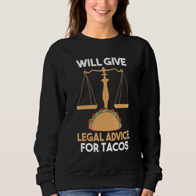 Sudadera Abogado Taco dará asesoramiento legal para Taco (Anverso)