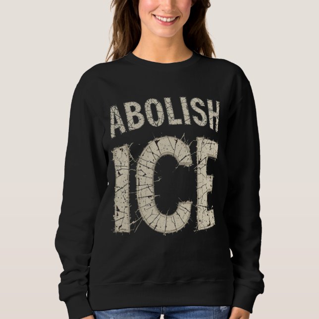 Sudadera Abolición de la protesta audaz de ICE - derechos d (Anverso)