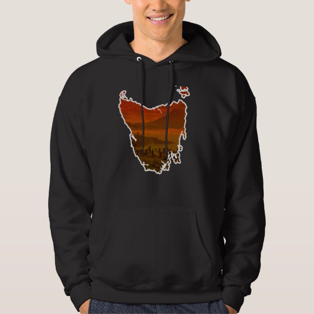 Sudadera Aborigen de la tierra de Tasmania de John Glover V (Anverso)