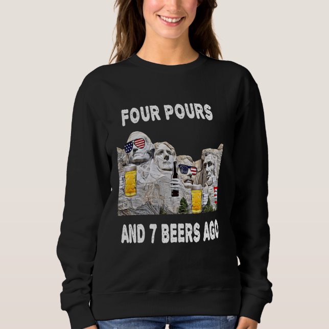 Sudadera Abraham Drinkin Tshirt Mount Rushmore Gracioso 4 d (Anverso)