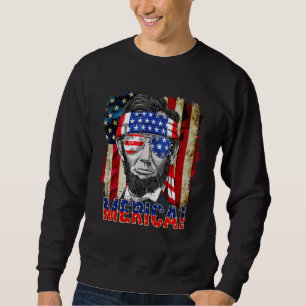 Sudadera Abraham Lincoln 4 De Julio Bandera Americana M