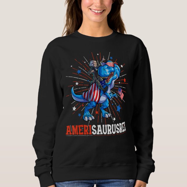 Sudadera Abraham Lincoln 4 De Julio Dino Boys Hombres Ameri (Anverso)