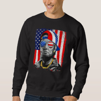Sudadera Abraham Lincoln 4th Of July Merica American Flag