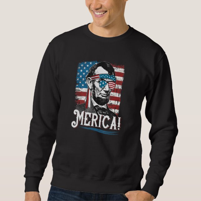 Sudadera Abraham Lincoln Merica Kids American Flag Shirt (Anverso)
