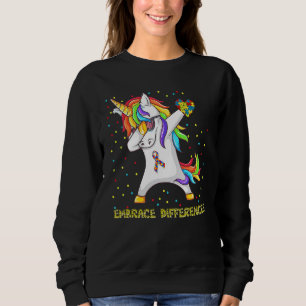 Sudadera Abraza las Diferencias Unicornio Dabbing Rompecabe