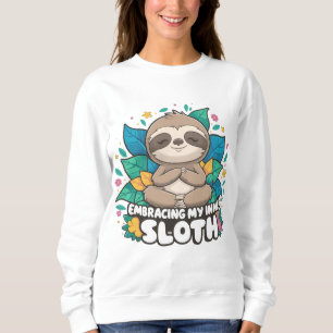 Sudadera Abrazando mi meditación de eslogan interno