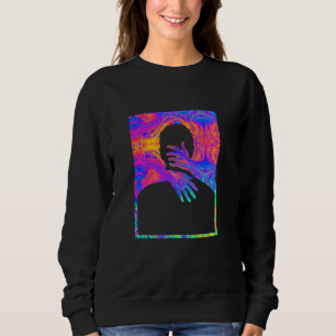 Sudadera Abrazando Una Pintura De Un Viaje De Fluido Colori