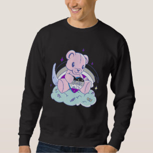 Sudadera Abrazo asexual me abrazo con nubes de oso suave y 