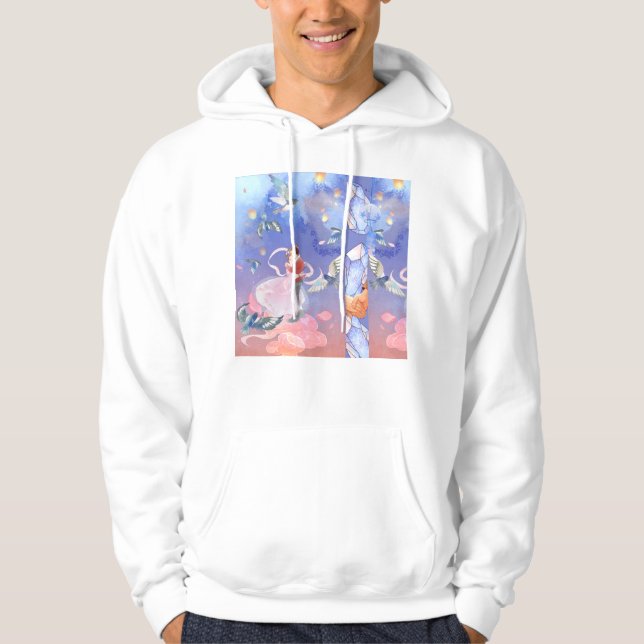 Sudadera Abrazo Celestial: La Leyenda de los Amantes (Anverso)