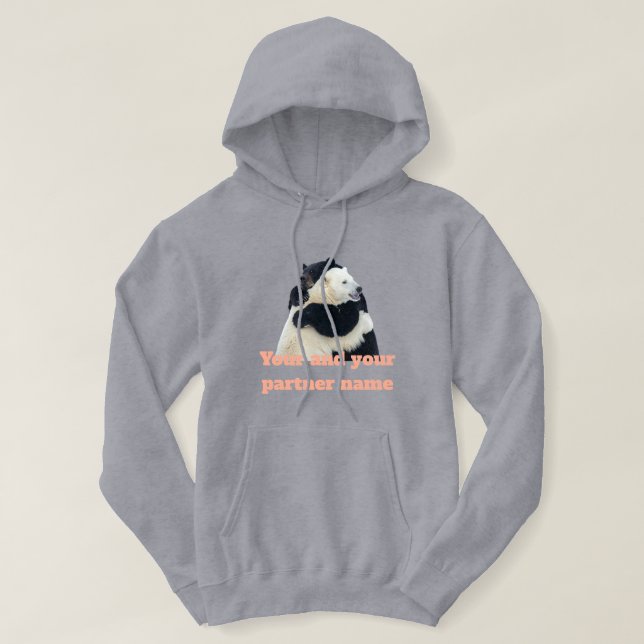 Sudadera Abrazo de Oso Amor (Personalizable) (Diseño del anverso)