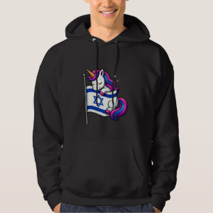 Sudadera Abrazo de Unicornio Cool Bandera de Israel Niños N