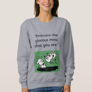 Sudadera "Abrazo el ajedrez" de las mujeres sudaderas-grise