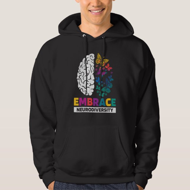 Sudadera Abrazo Neurodiversidad Autismo TDAH ASD Rainbow Br (Anverso)