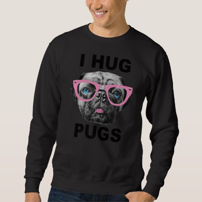 Sudadera Abrazo Pugs Pug Dog Pug Glass (Anverso)