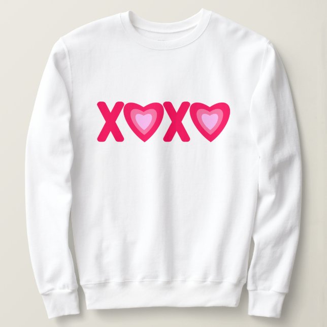 Sudadera Abrazos Besos Corazones de Amor (Anverso del diseño)