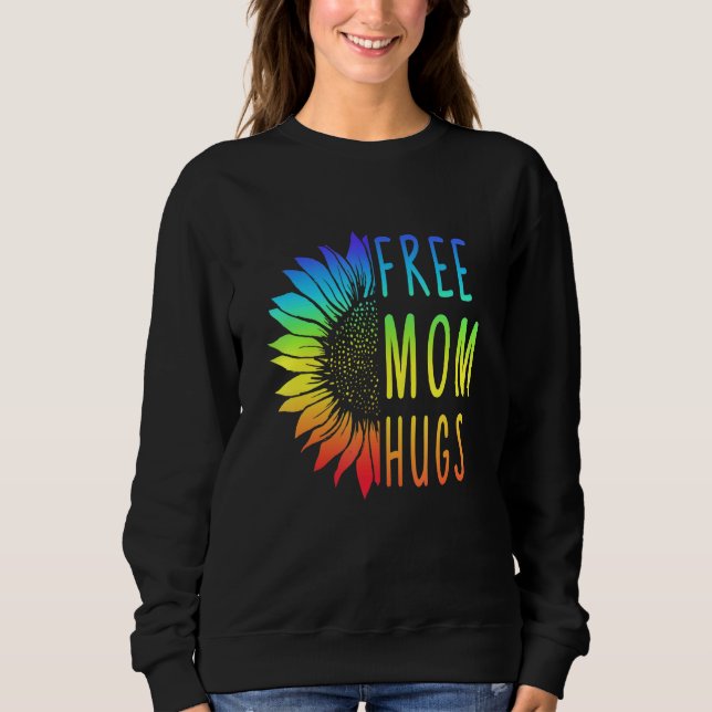 Sudadera Abrazos de Mamá Libre - Girasol Arcoiris Lgbt (Anverso)