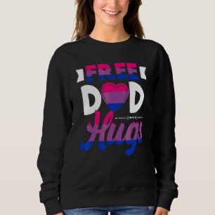 Sudadera Abrazos de Papá Gratis Bandera Bisexual Día del Or