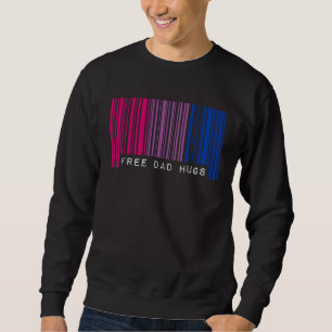 Sudadera Abrazos de Papá Gratis Bandera de Orgullo Bisexual