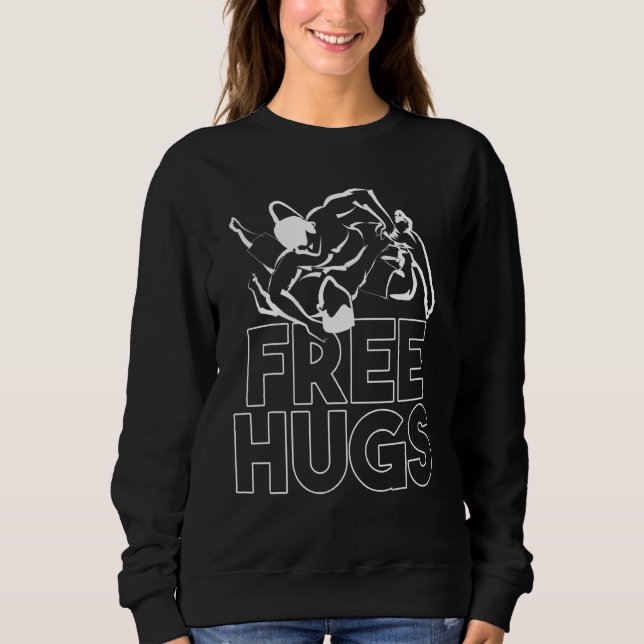 Sudadera Abrazos gratis a Jiu Jitsu Mma Bjj (Anverso)