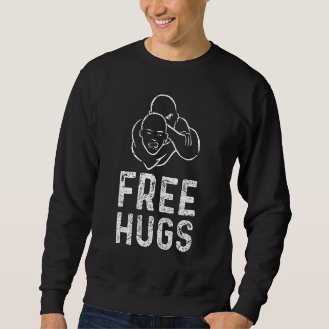Sudadera Abrazos gratis Jiu-Jitsu MMA BJJ brasileño (Anverso)