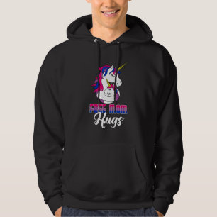 Sudadera Abrazos Gratis Mamá Unicornio Bandera Bisexual Bis
