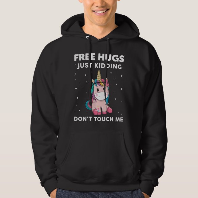 Sudadera Abrazos libres, sólo el acoso no me tocan (Anverso)