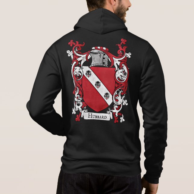 Sudadera Abrigo hubard de armas Hoodie de los hombres (Reverso)