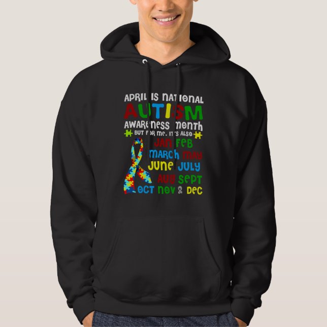 Sudadera Abril es mes nacional de sensibilización sobre el  (Anverso)