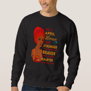 Sudadera Abril Orgullosa Reina Negra Dama Curly Afro Am