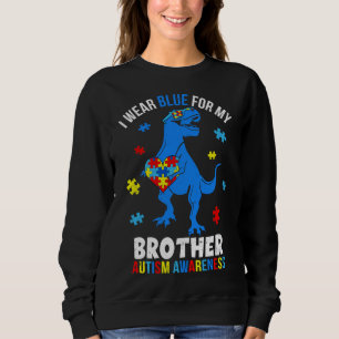 Sudadera Abril, uso azul para hermano dinosautismo