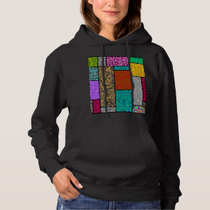 Sudadera Abstracción de diseño gráfico floral Mondrian