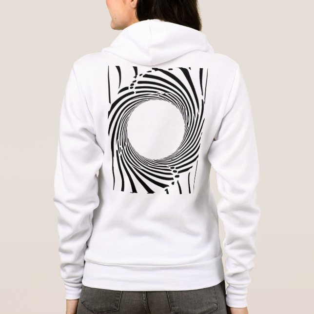 Sudadera Abstract Black Hole Spiral Line Art  (Reverso)