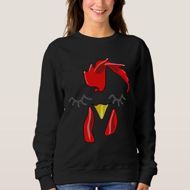 Sudadera Abstract Chicken Face Hen and Poultry (Anverso)