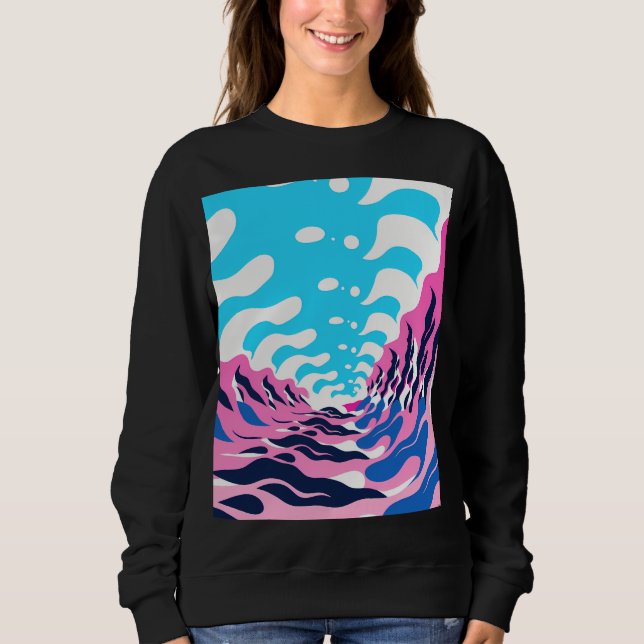 Sudadera Abstract Dream Wave – Vibrant Surreal Flow (Anverso)