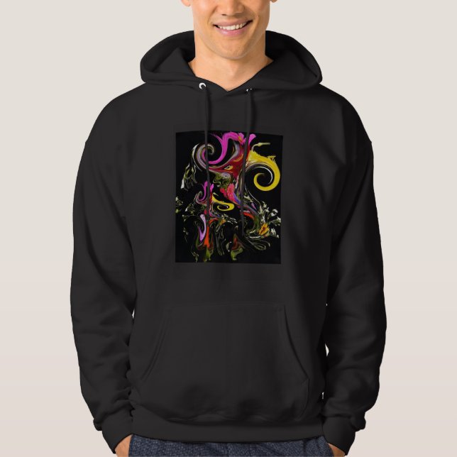 Sudadera Abstract Flowers Melting Psychedelic Colors (Anverso)