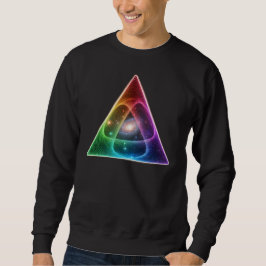 Sudadera Abstract Neon Rainbow Triangle Geometric Prism Art