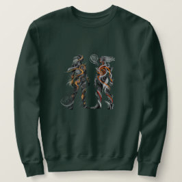 Sudadera abstracta de dualidad para hombre