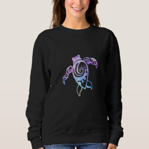 Sudadera Abstracto Acuarela Océano Tortuga Mar Amante