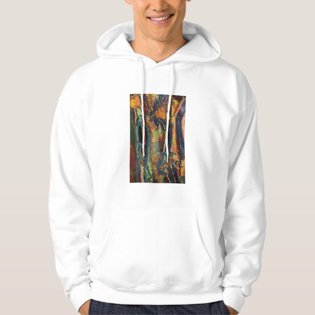Sudadera Abstracto colorido de un ojo de tigre (Anverso)