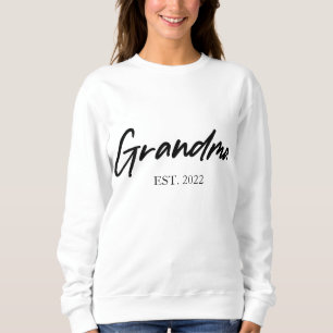 Sudadera Abuela Abuela Personalizado Año Este Simple Mínimo