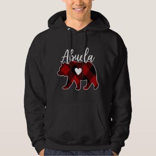Sudadera Abuela Bear Navidades Búfalo Tocado Blanco Rojo Y