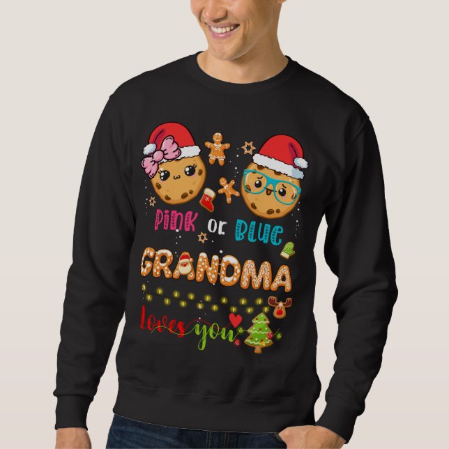 Sudadera Abuela bebé Navidades de la Revelación de Género G (Anverso)